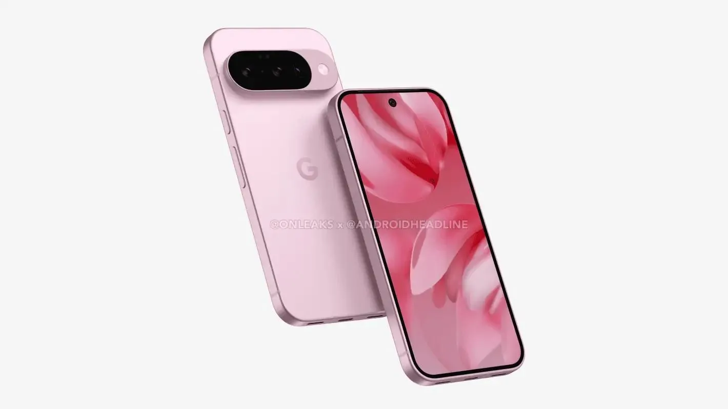 Bản dựng thiết kế mặt sau của Google Pixel 10 màu trắng.