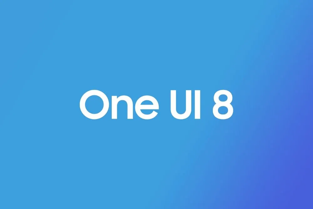 Banner quảng cáo chương trình One UI 8 Beta từ Samsung với logo và hình ảnh điện thoại