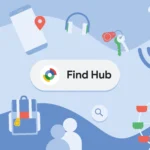 Banner ứng dụng Google Find Hub, trước đây là Find My Device