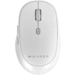 Chuột không dây Hyper HyperSpace Bluetooth màu trắng nhìn từ trên xuống, cho thấy thiết kế gọn nhẹ để di chuyển.