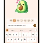 Giao diện Pixel Studio trong Gboard trên Pixel 9 Pro, cho phép tạo sticker tùy chỉnh bằng AI