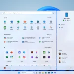 Giao diện Start Menu mới trên Windows 11 với khu vực ứng dụng ghim, gợi ý và danh sách cuộn