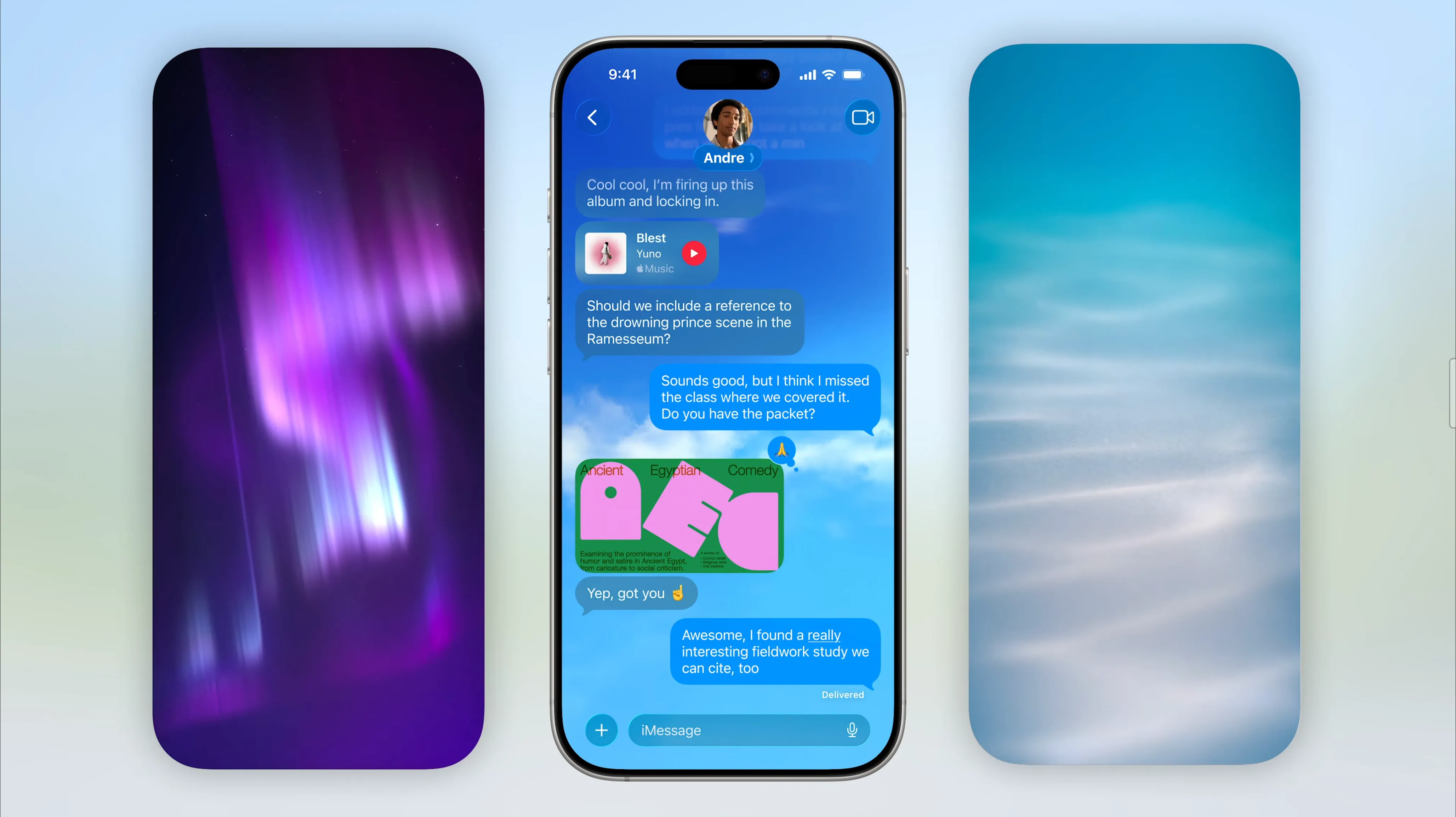 Hình nền tùy chỉnh trong Tin nhắn iOS 26.