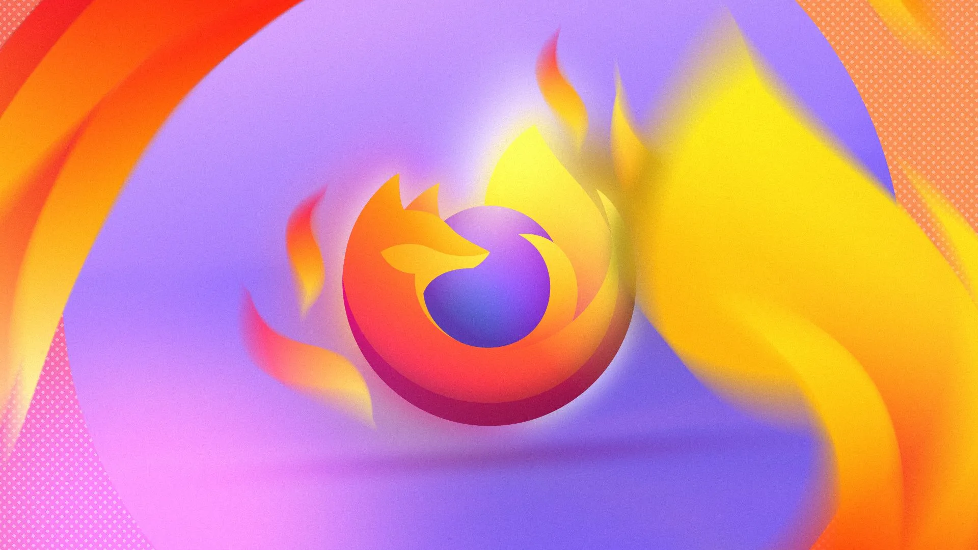 Logo trình duyệt Firefox với lửa bao quanh.