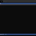 Thanh menu với các nút File, Edit, View và Help trong giao diện tối giản của Microsoft Edit