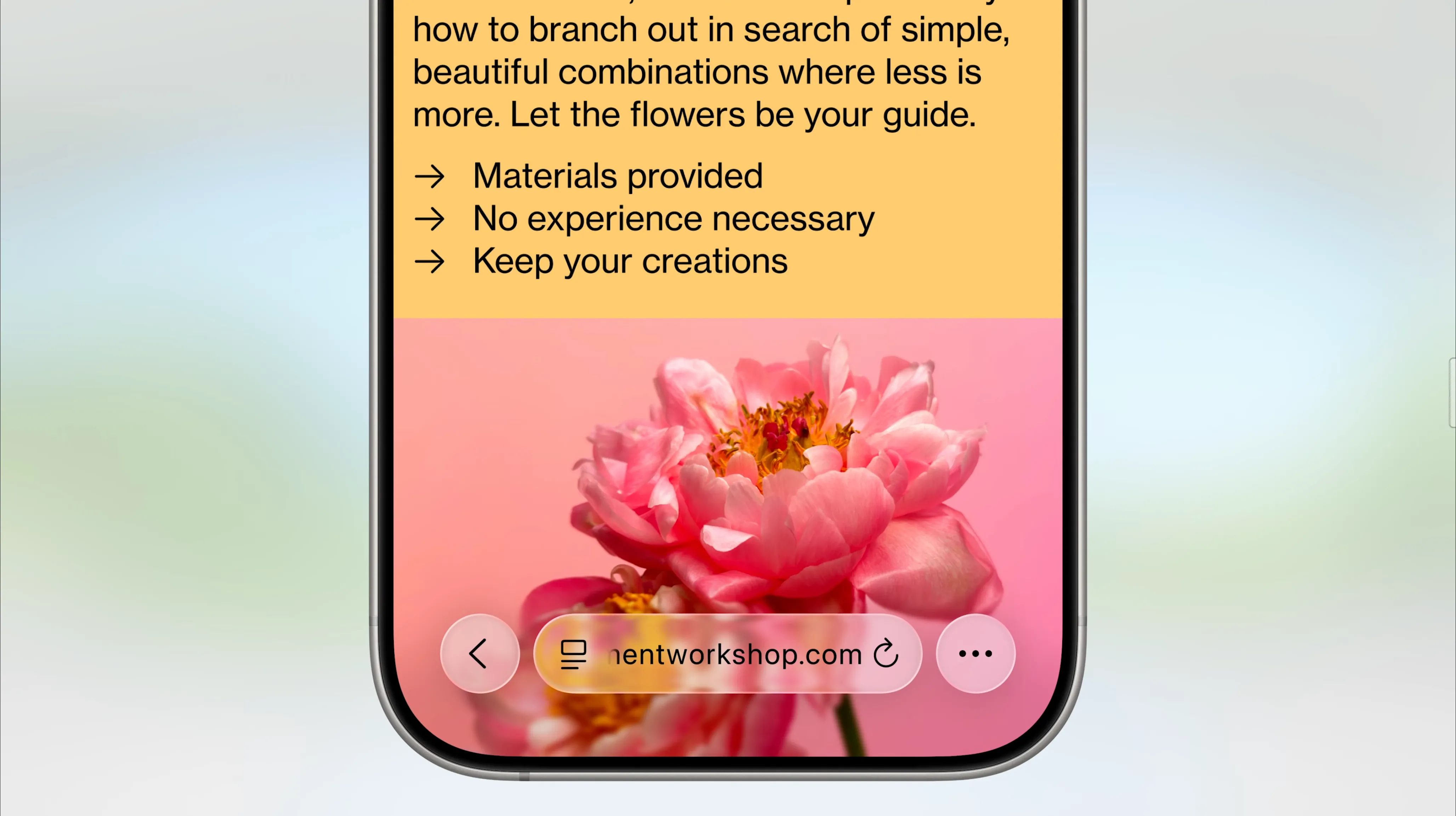 Thanh URL của Safari trong iOS 26.