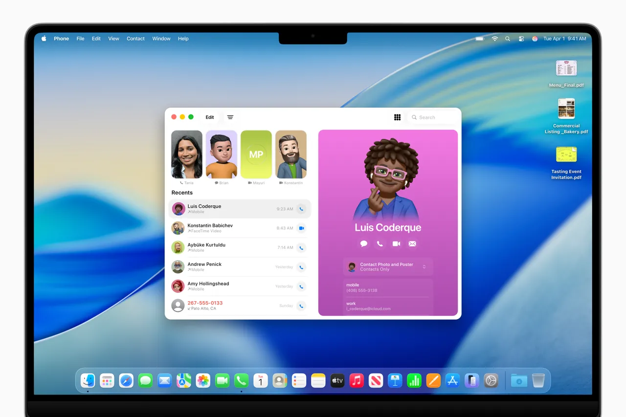 Ứng dụng Điện thoại mới trên macOS Tahoe 26 cho phép nhận cuộc gọi trên Mac