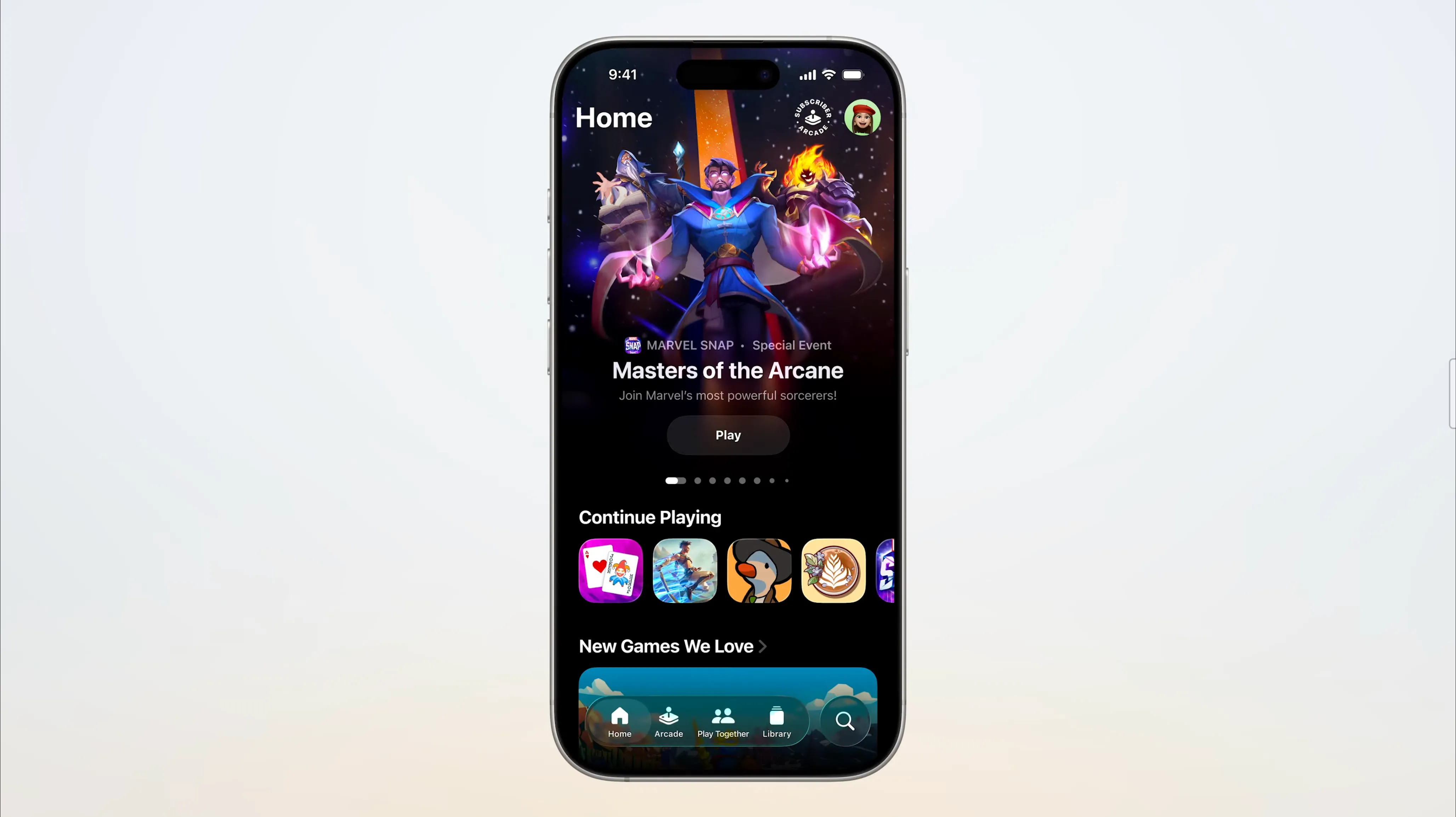 Ứng dụng Trò chơi mới trong iOS 26.