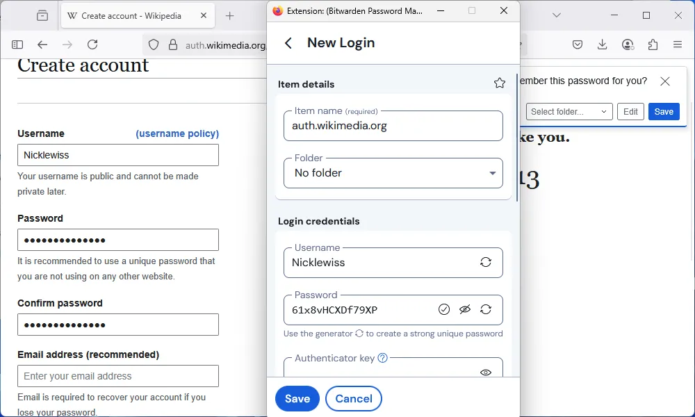 Ví dụ về Bitwarden đồng bộ mật khẩu giữa các thiết bị khi bạn lưu.