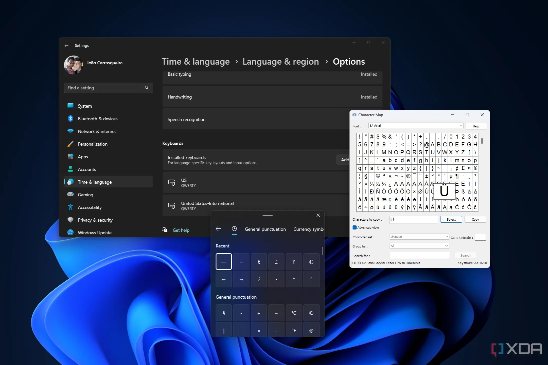 Các tùy chọn gõ ký tự đặc biệt trên Windows 11 như Character Map