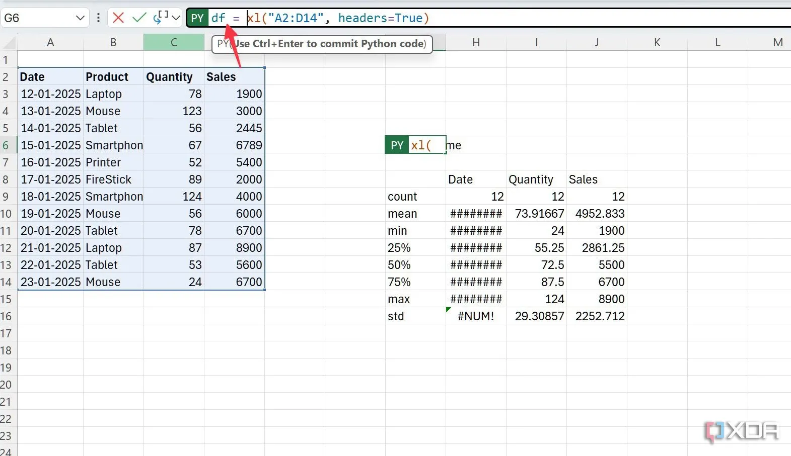 Cách đặt tên cho DataFrame trong Excel để tham chiếu và quản lý mã Python dễ dàng hơn.