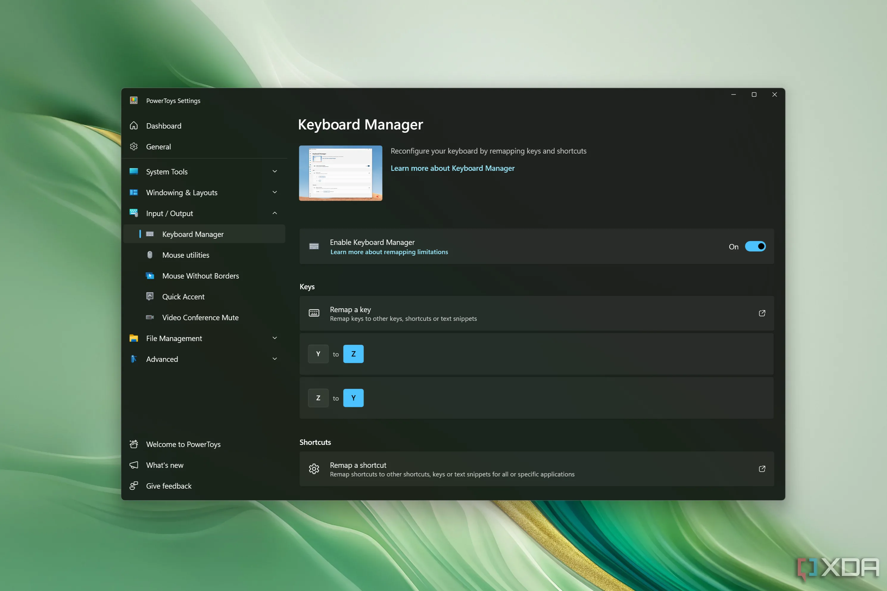 Cài đặt Keyboard Manager trong PowerToys giúp tùy chỉnh phím