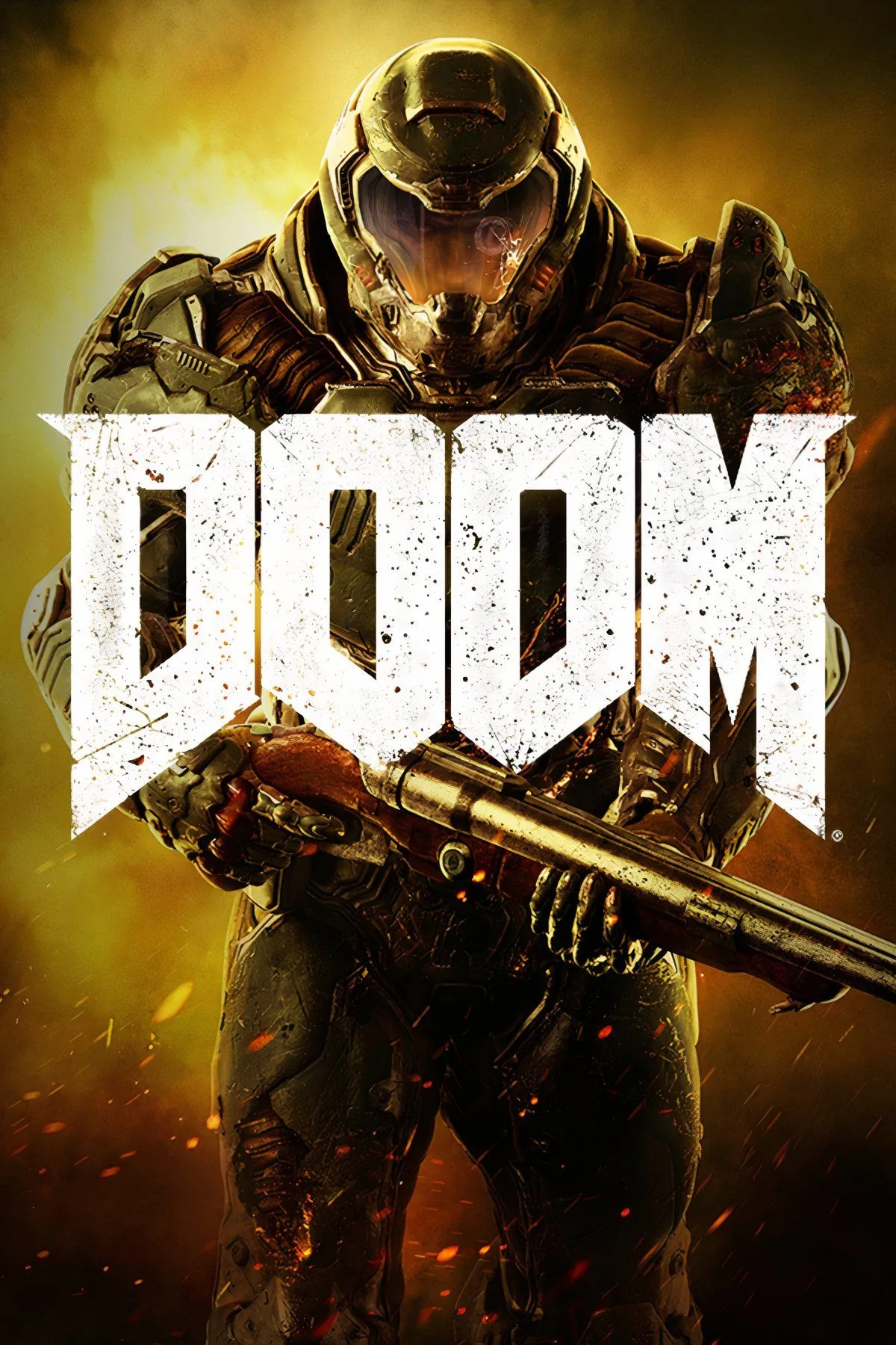 Doom Slayer sử dụng khiên để đỡ đòn và phản công, cận cảnh giáp và vũ khí