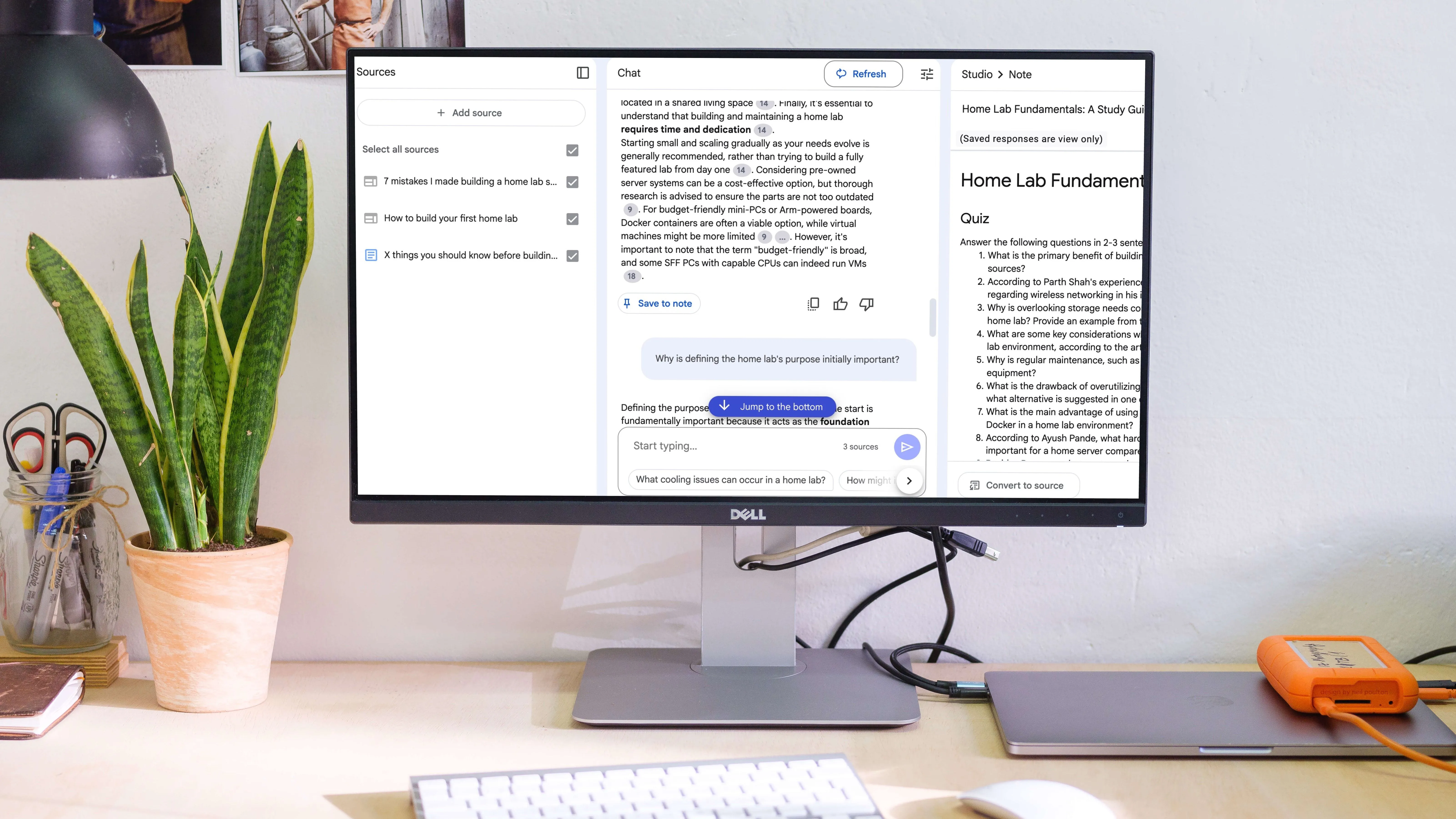 Giao diện người dùng của NotebookLM minh họa khả năng ghi chú và tổng hợp thông tin vượt trội