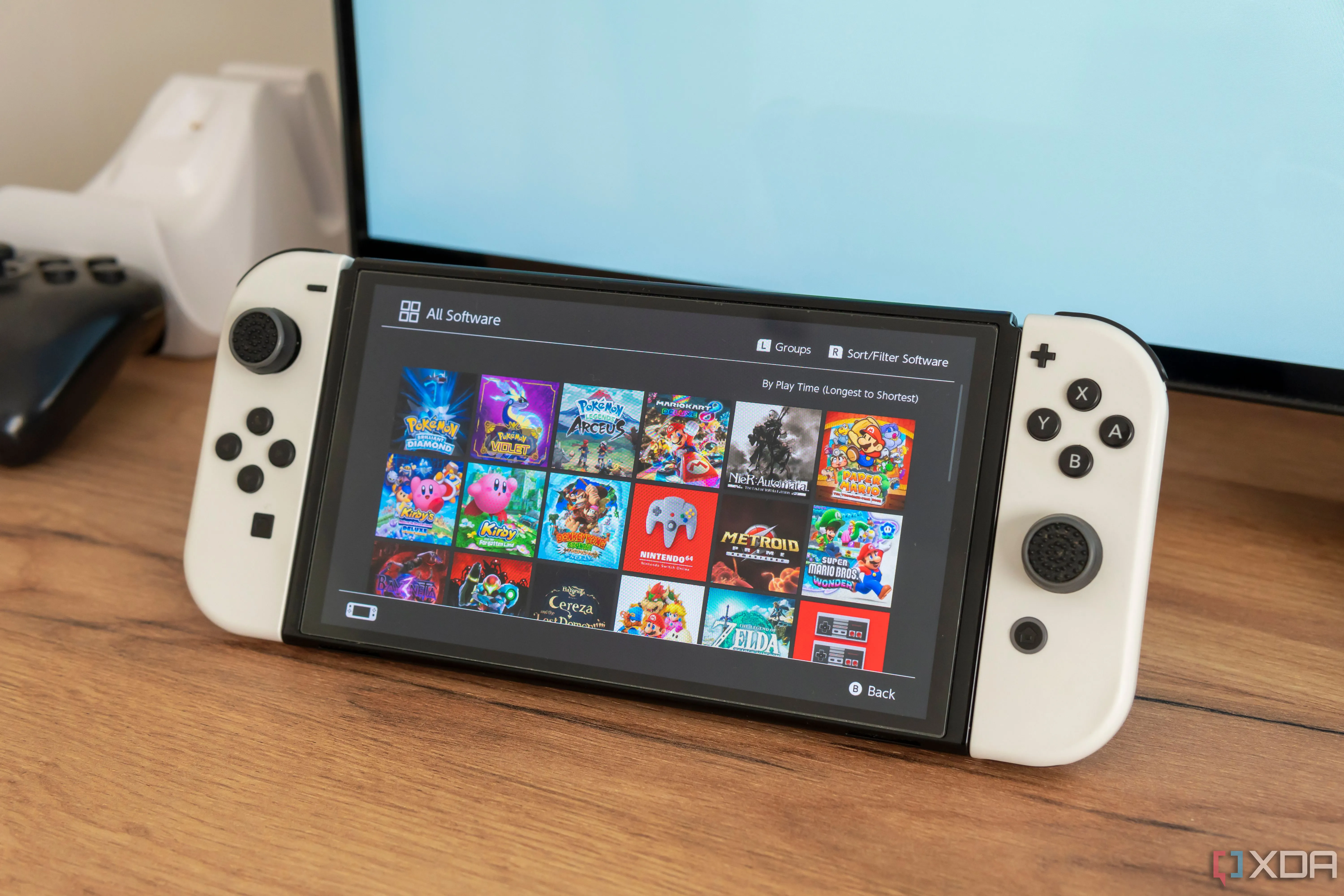 Giao diện Nintendo Switch hiển thị các trò chơi