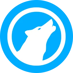 Logo của trình duyệt LibreWolf với biểu tượng sói cách điệu và tên trình duyệt