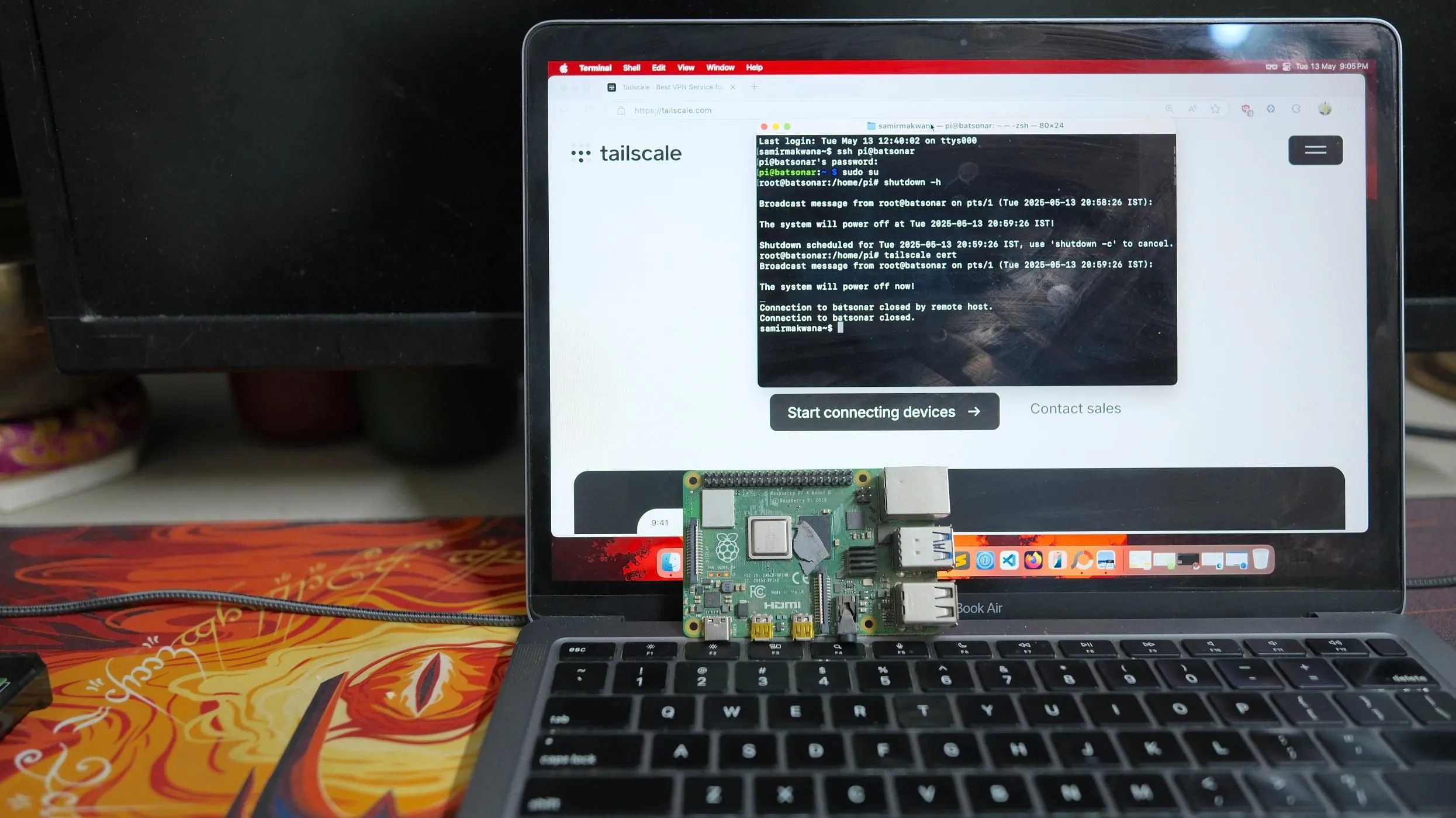 Thiết lập Raspberry Pi và Tailscale để truy cập dịch vụ tự lưu trữ khi di chuyển.