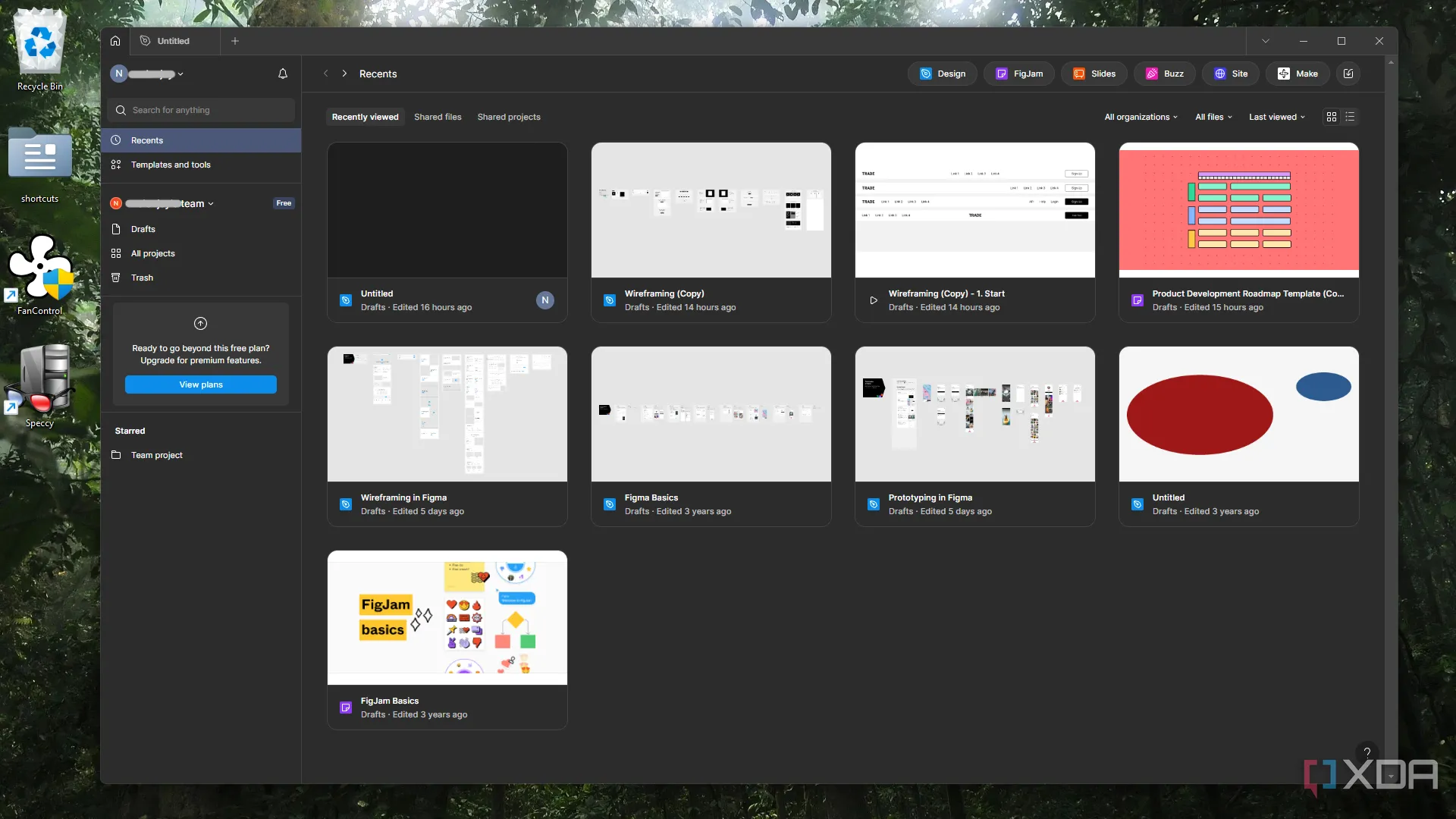 Ứng dụng Figma đang chạy trên hệ điều hành Windows