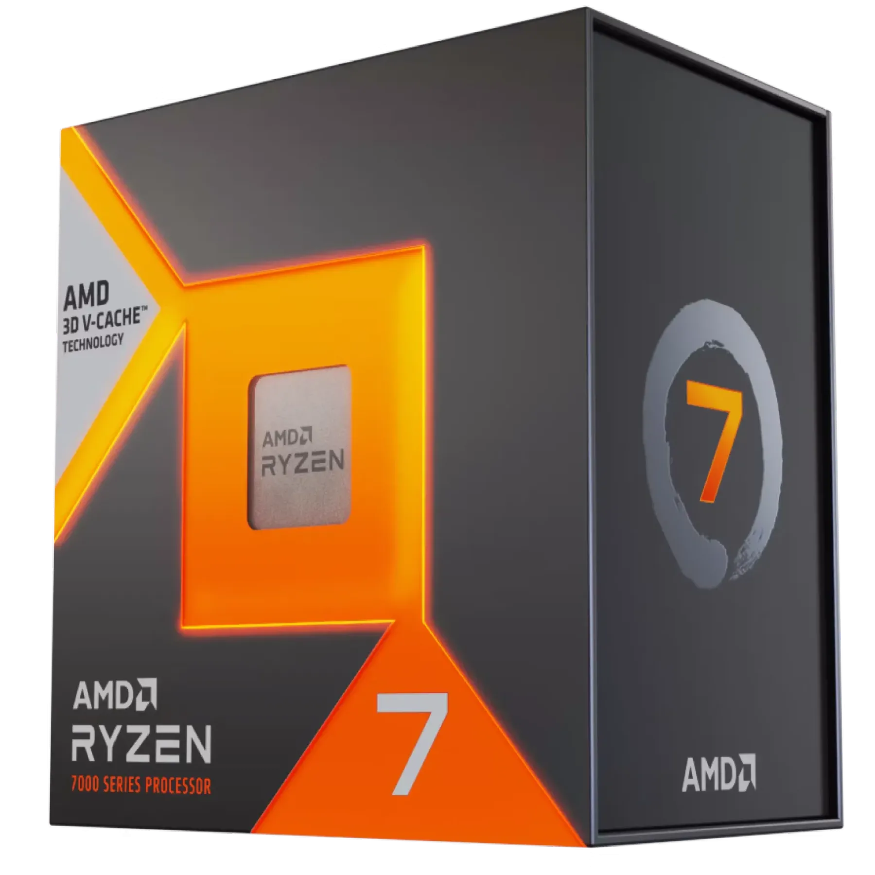 AMD Ryzen 7 7800X3D, nhìn nghiêng trong hộp