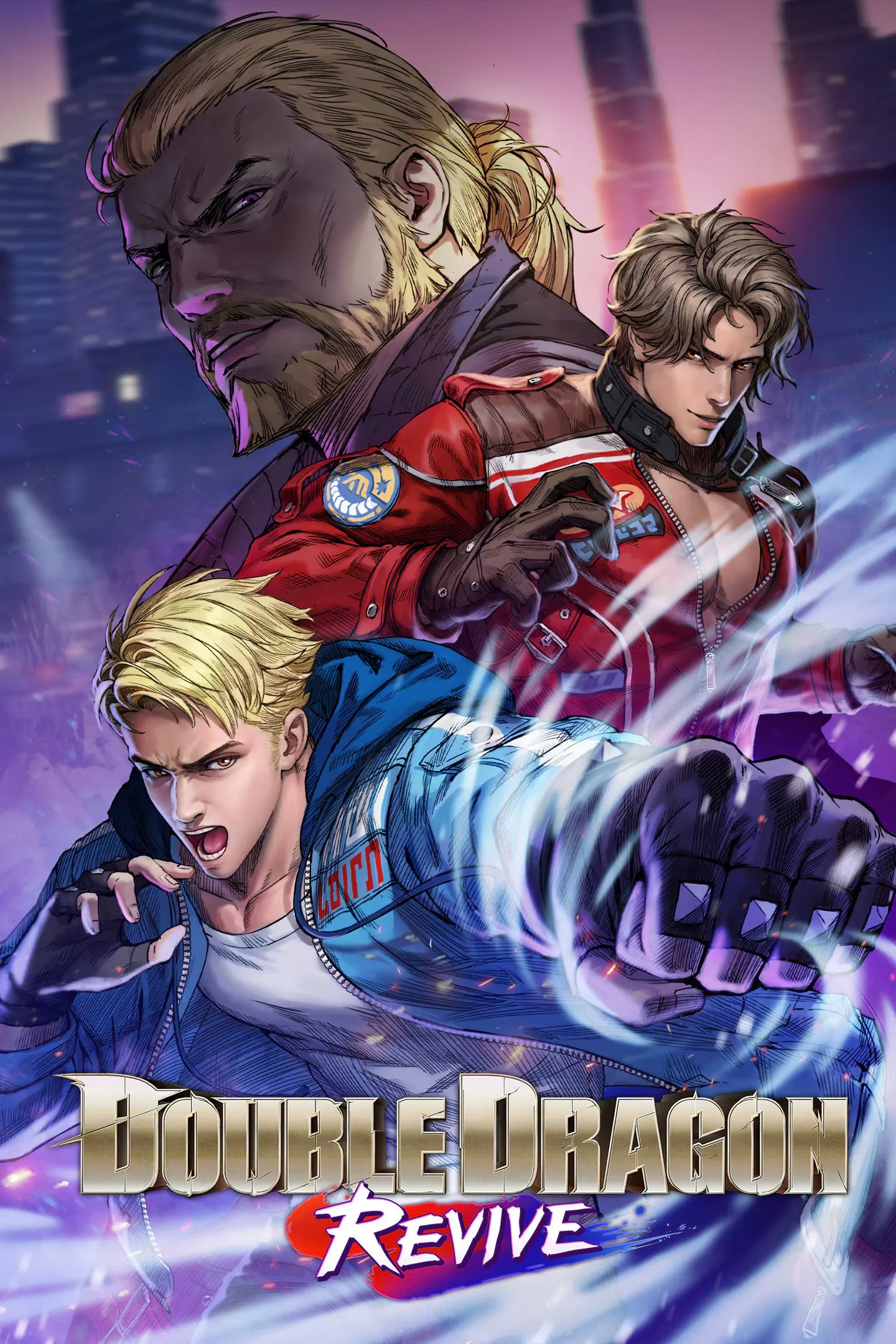 Ảnh bìa chính thức của Double Dragon Revive, tái hiện phong cách hành động side-scrolling kinh điển với đồ họa hiện đại