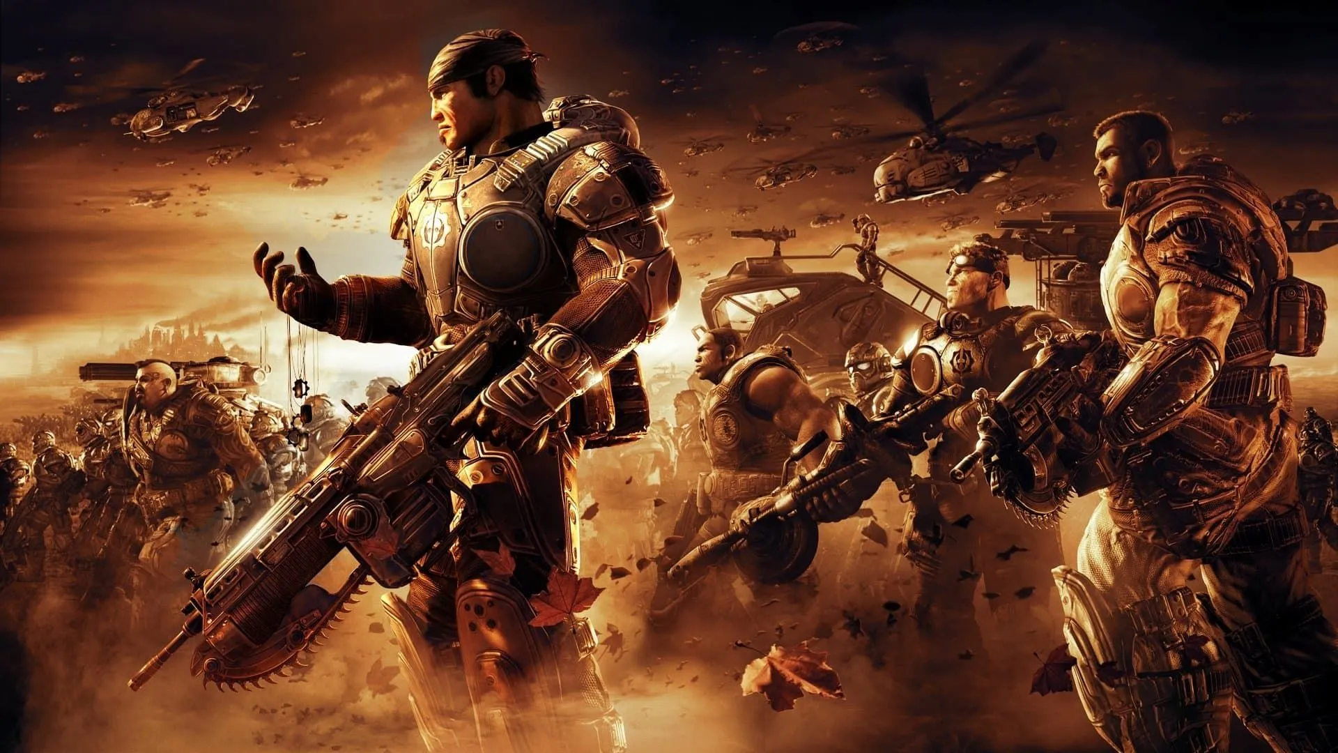 Ảnh bìa game Gears of War 2, thể hiện một trong những tựa game bắn súng biểu tượng của Xbox.