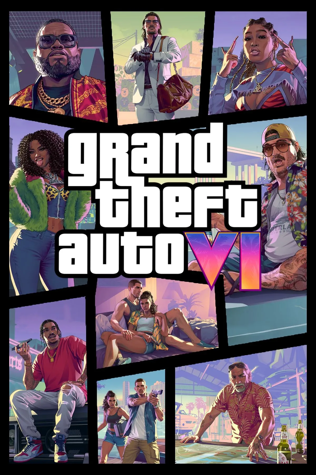 Ảnh bìa game Grand Theft Auto 6, một tựa game hành động phiêu lưu thế giới mở