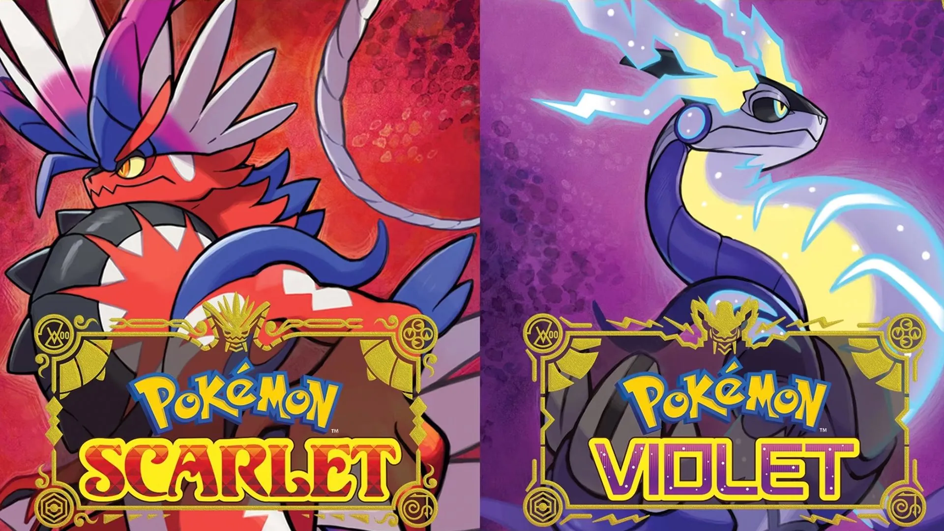 Ảnh bìa game Pokemon Scarlet và Violet, những phiên bản mới nhất của dòng game Pokémon trên Switch.