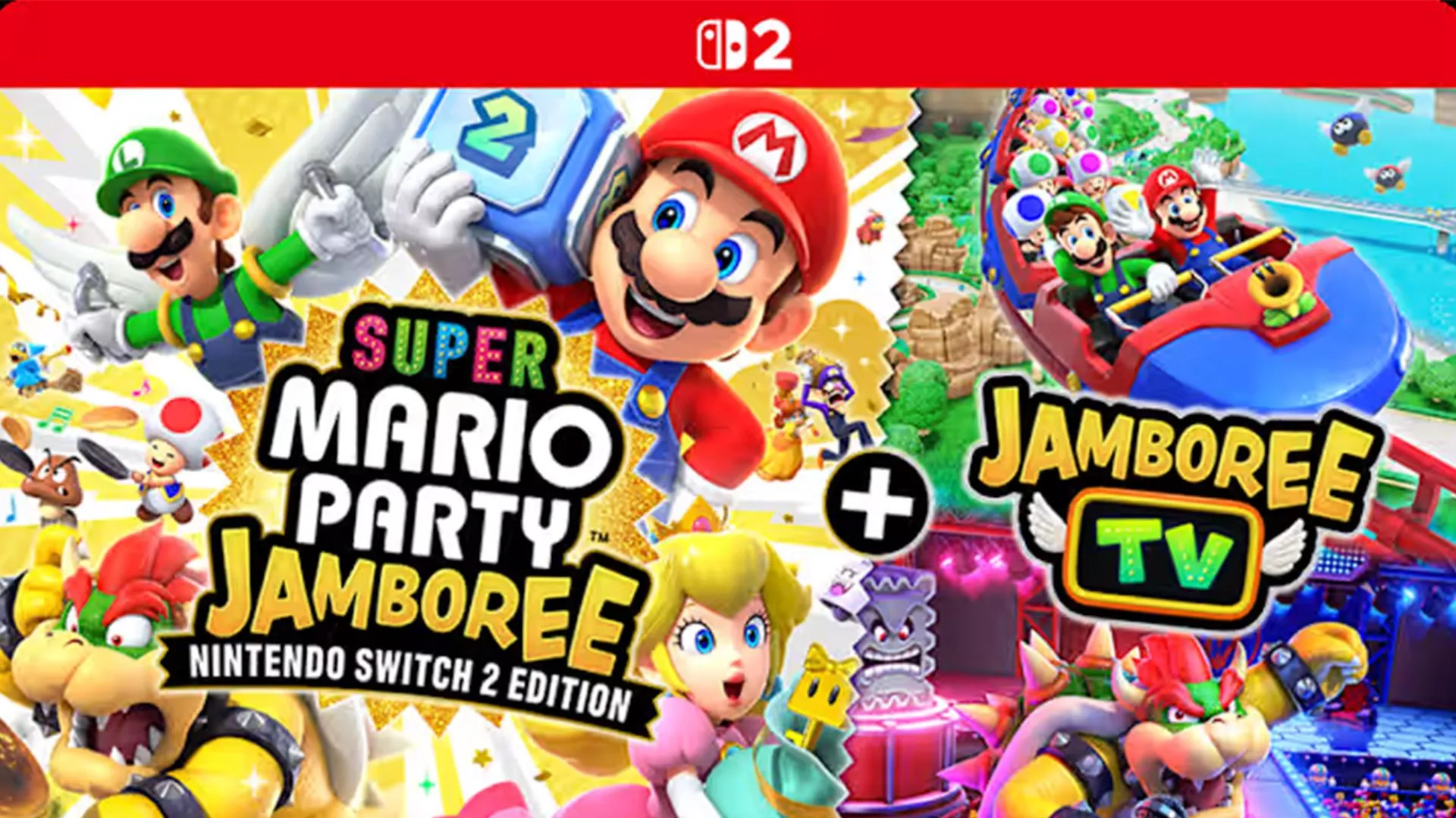 Ảnh bìa game Super Mario Party Jamboree Switch 2 Edition, một phiên bản nâng cấp hứa hẹn.