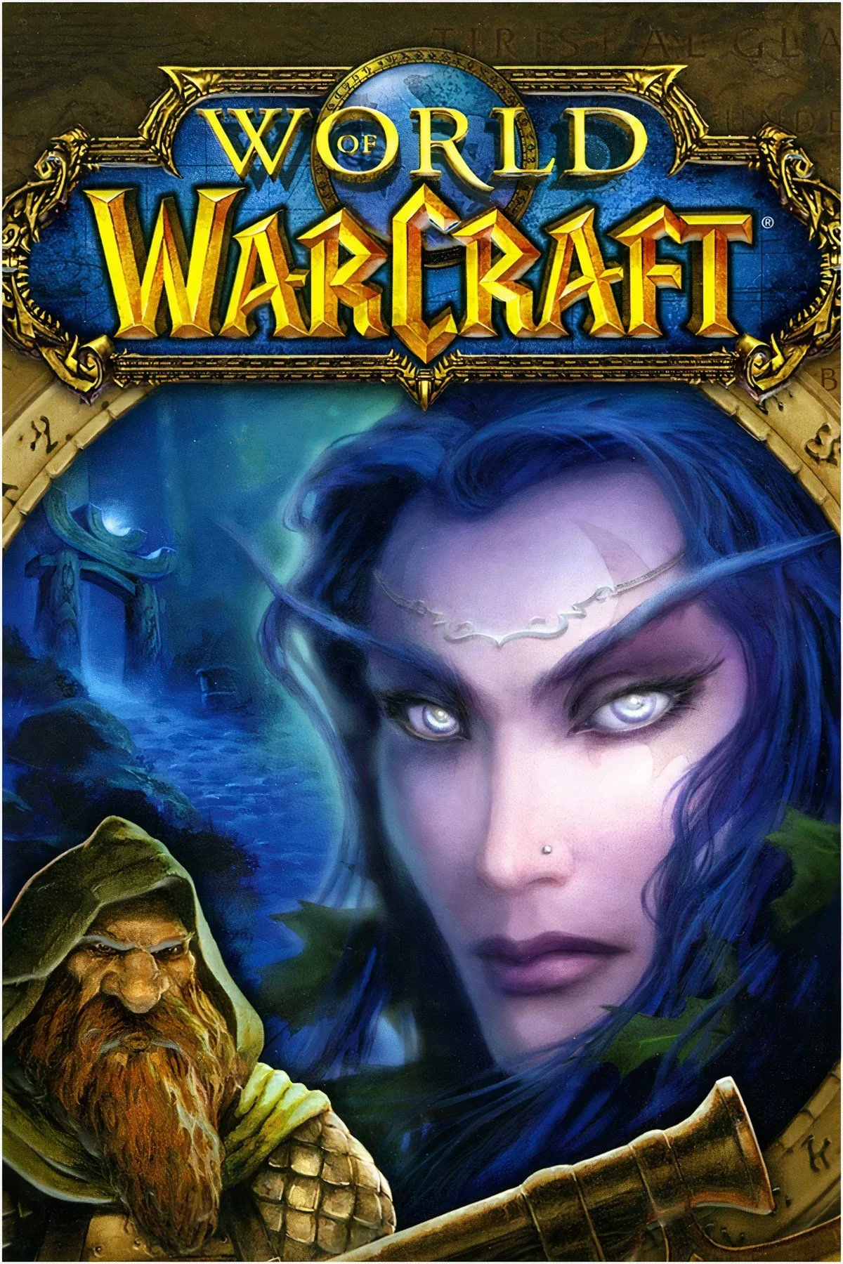 Ảnh nhân vật và môi trường trong World of Warcraft, tượng trưng cho trải nghiệm MMORPG rộng lớn và cộng đồng