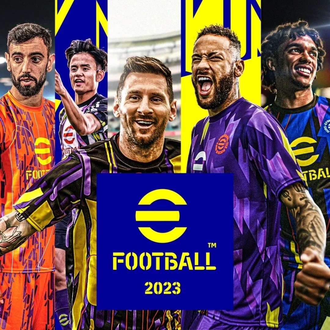 Ảnh sản phẩm của game eFootball, phiên bản thay thế Pro Evolution Soccer bị chỉ trích nặng nề khi ra mắt.