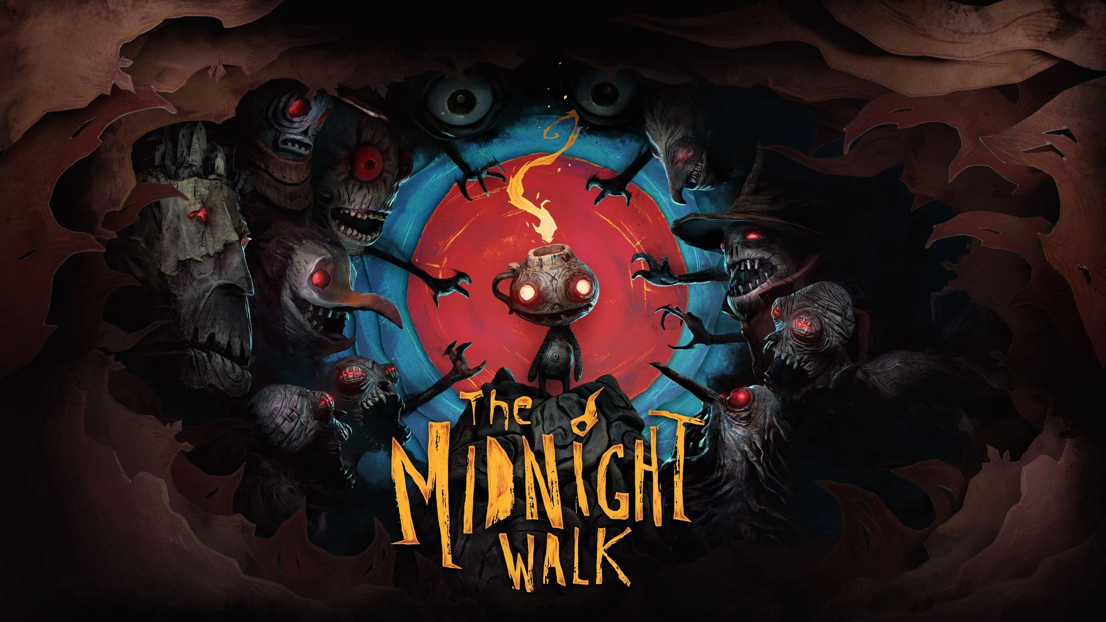 Artwork chính của The Midnight Walk, thể hiện phong cách nghệ thuật độc đáo và không khí ma mị của game