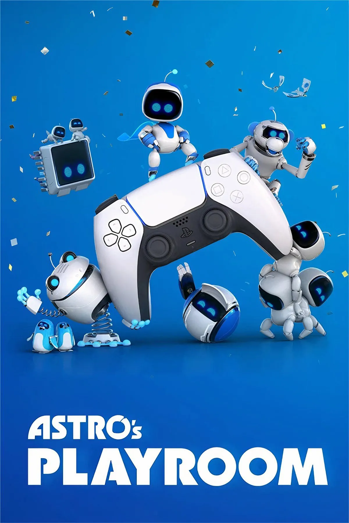 Astro bot bay lượn trong Astro's Playroom, tựa game giới thiệu PlayStation 5