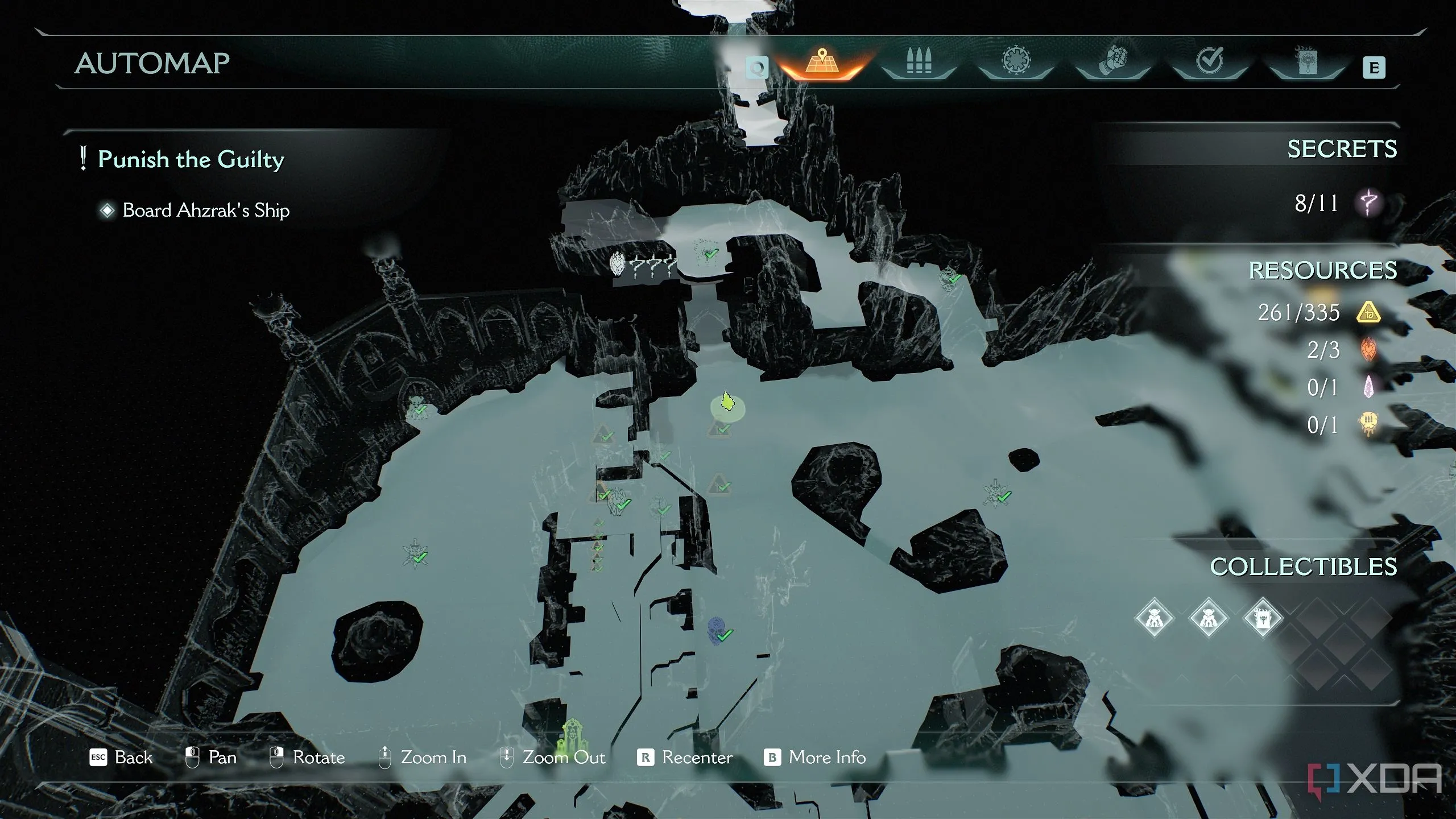 Bản đồ tự động 3D hiển thị vị trí khu vực bí mật 9 trong Chương 22 Doom The Dark Ages