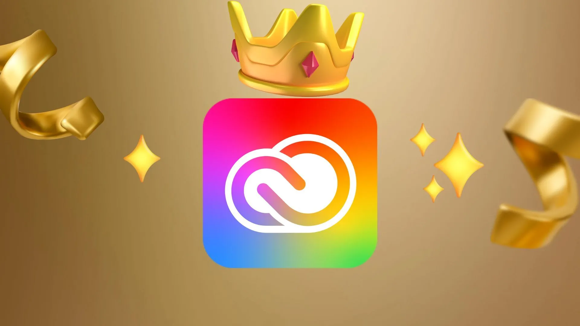 Biểu tượng các ứng dụng Adobe như After Effects và Photoshop, thể hiện những điểm mạnh mà các đối thủ khó sánh kịp.