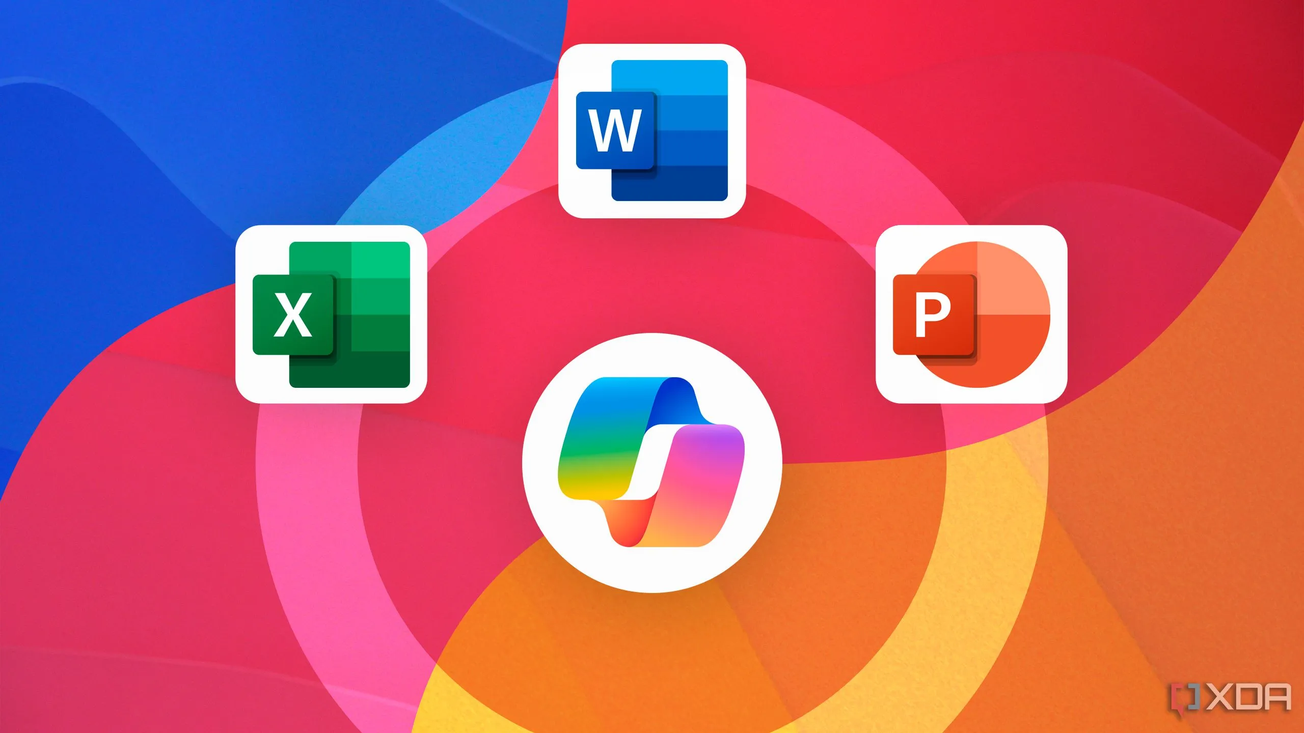 Biểu tượng Copilot của Microsoft Office cùng các ứng dụng, đối lập với sự tối giản không AI của LibreOffice.