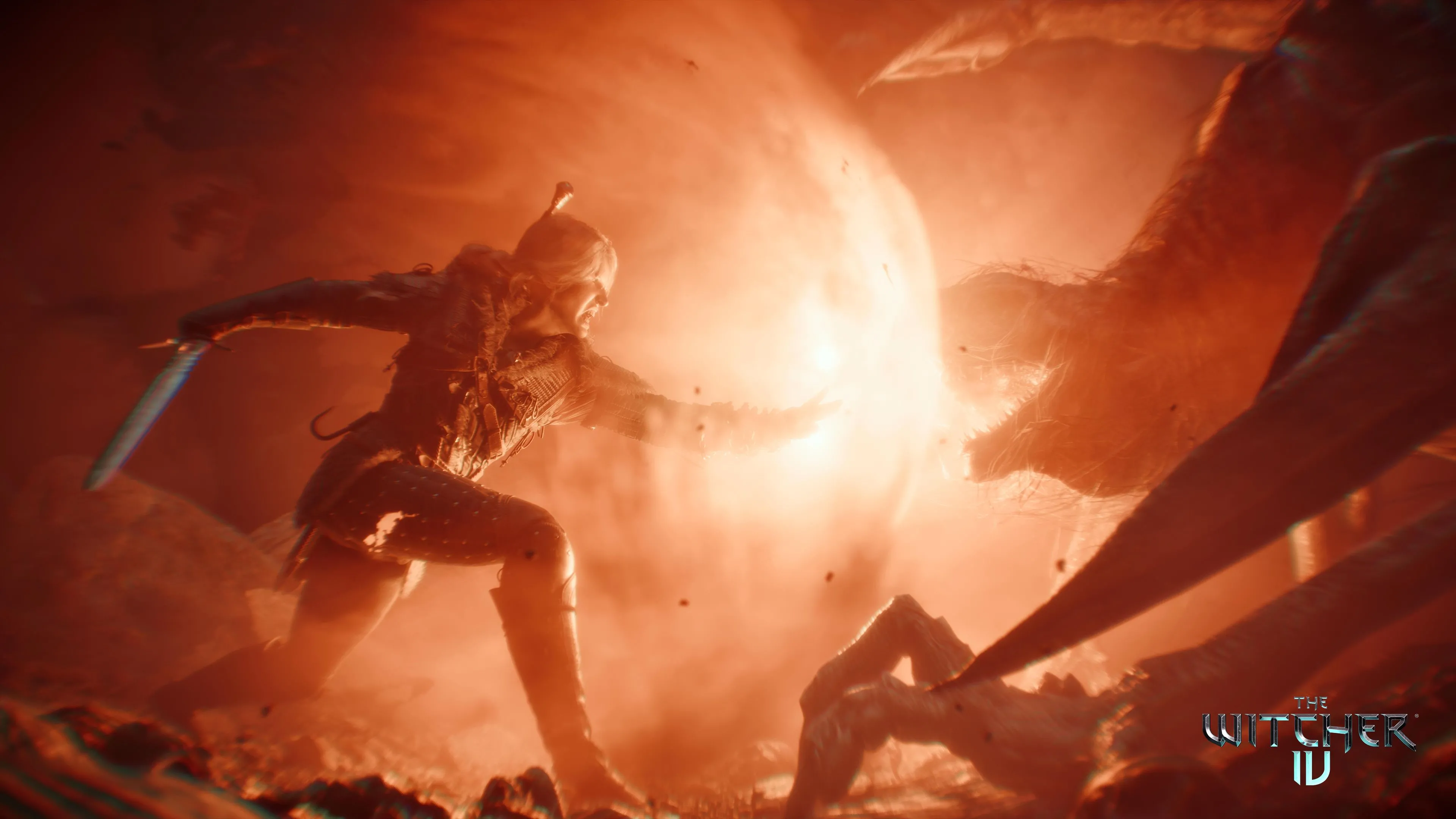 Biểu tượng huy hiệu của trường phái Witcher trong bối cảnh tuyết trắng, gợi mở các bí ẩn trong The Witcher 4.