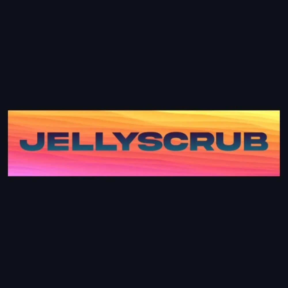 Biểu tượng plugin Jellyscrub màu xanh lá cây và trắng với hình ảnh tua nhanh video, biểu thị tính năng xem trước mượt mà
