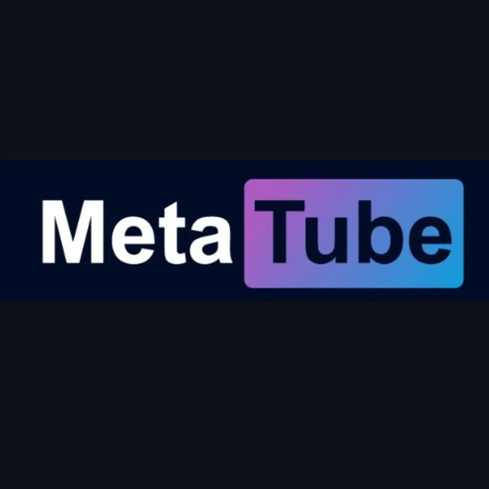 Biểu tượng plugin MetaTube màu xanh và trắng, đại diện cho chức năng quản lý metadata trên Jellyfin