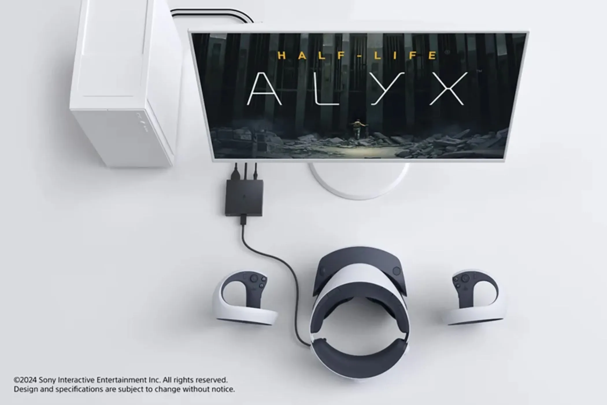 Bộ chuyển đổi PlayStation VR2 PC cho phép chơi Half-Life: Alyx trên máy tính, minh họa cho việc game yêu cầu thiết bị VR đặc biệt
