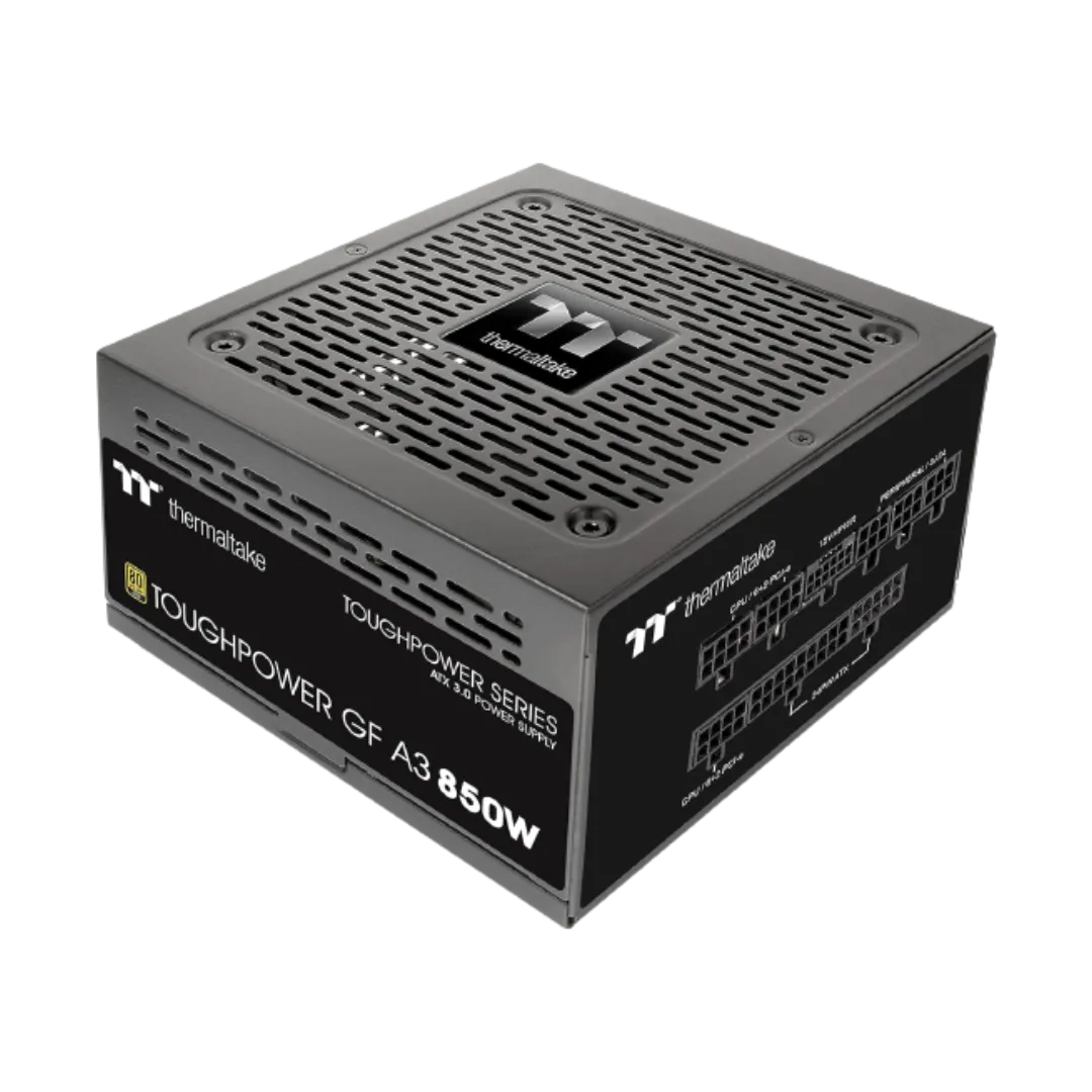 Bộ nguồn máy tính Thermaltake Toughpower GF A3 850W ATX 3.0, thiết kế full modular giúp đi dây gọn gàng hơn.