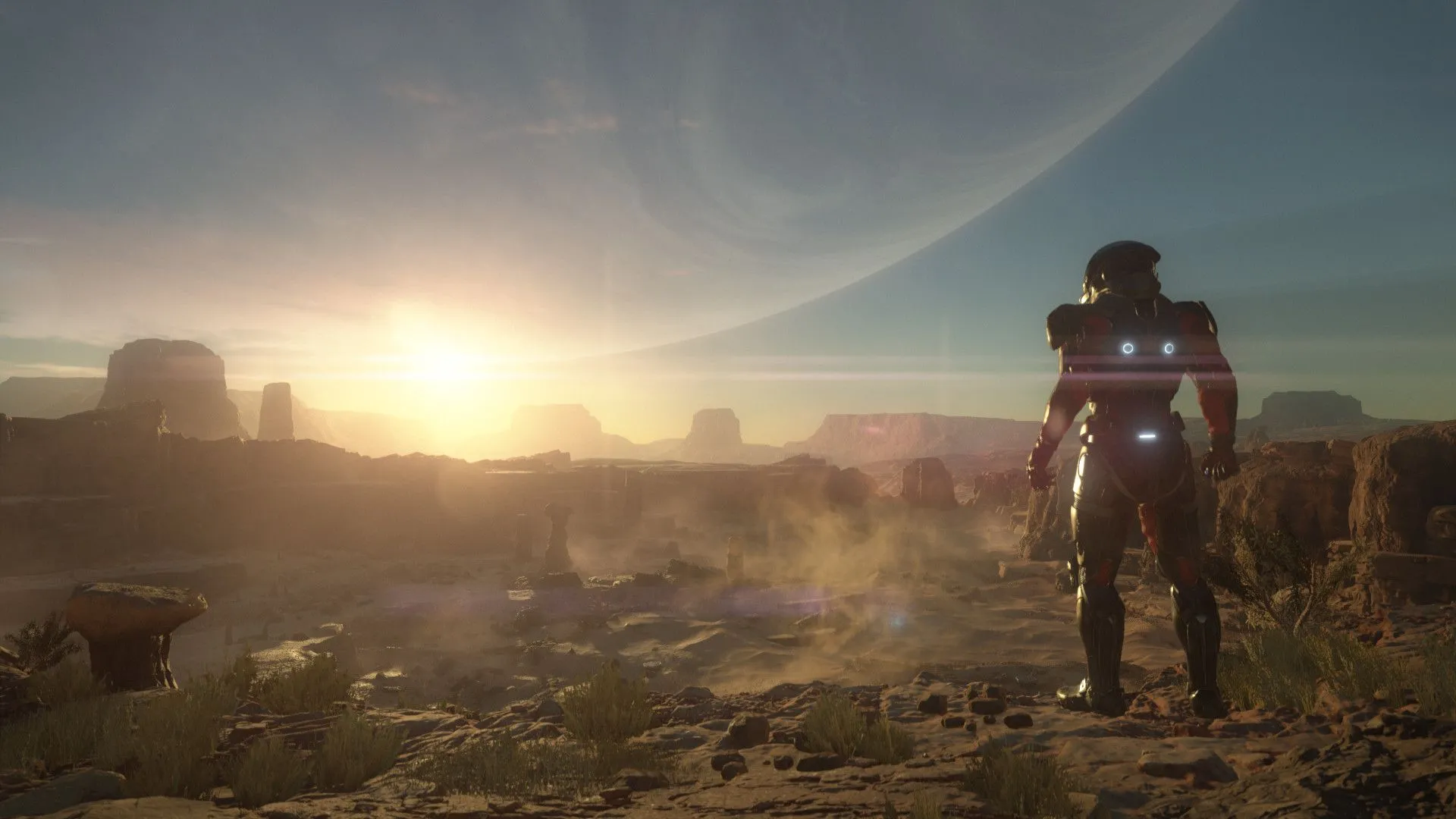 Bối cảnh một hành tinh trong Mass Effect Andromeda, gợi ý về khả năng kết nối câu chuyện giữa hai thiên hà trong Mass Effect 5.