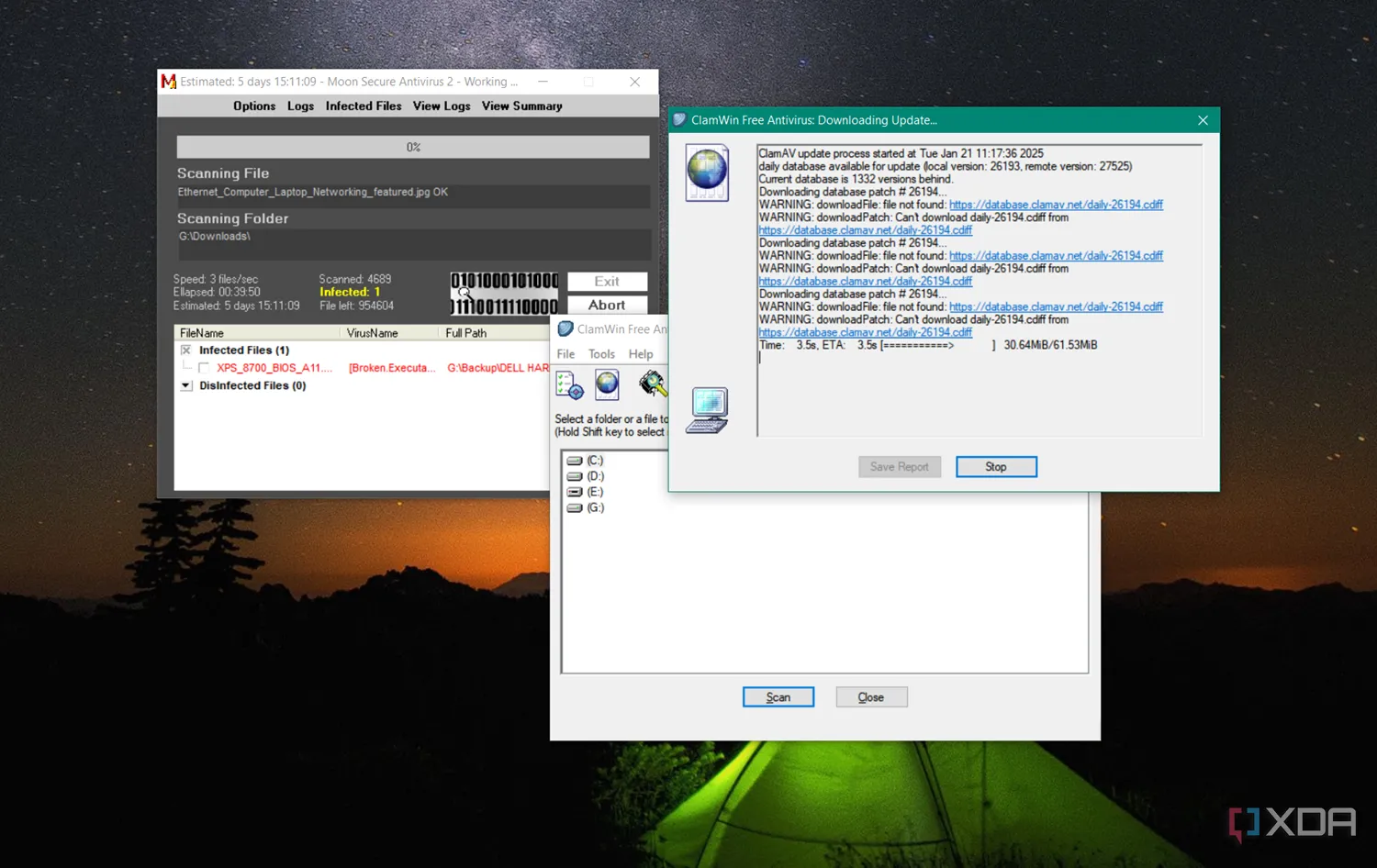 Các chương trình diệt virus mã nguồn mở hoạt động trên nền tảng Windows