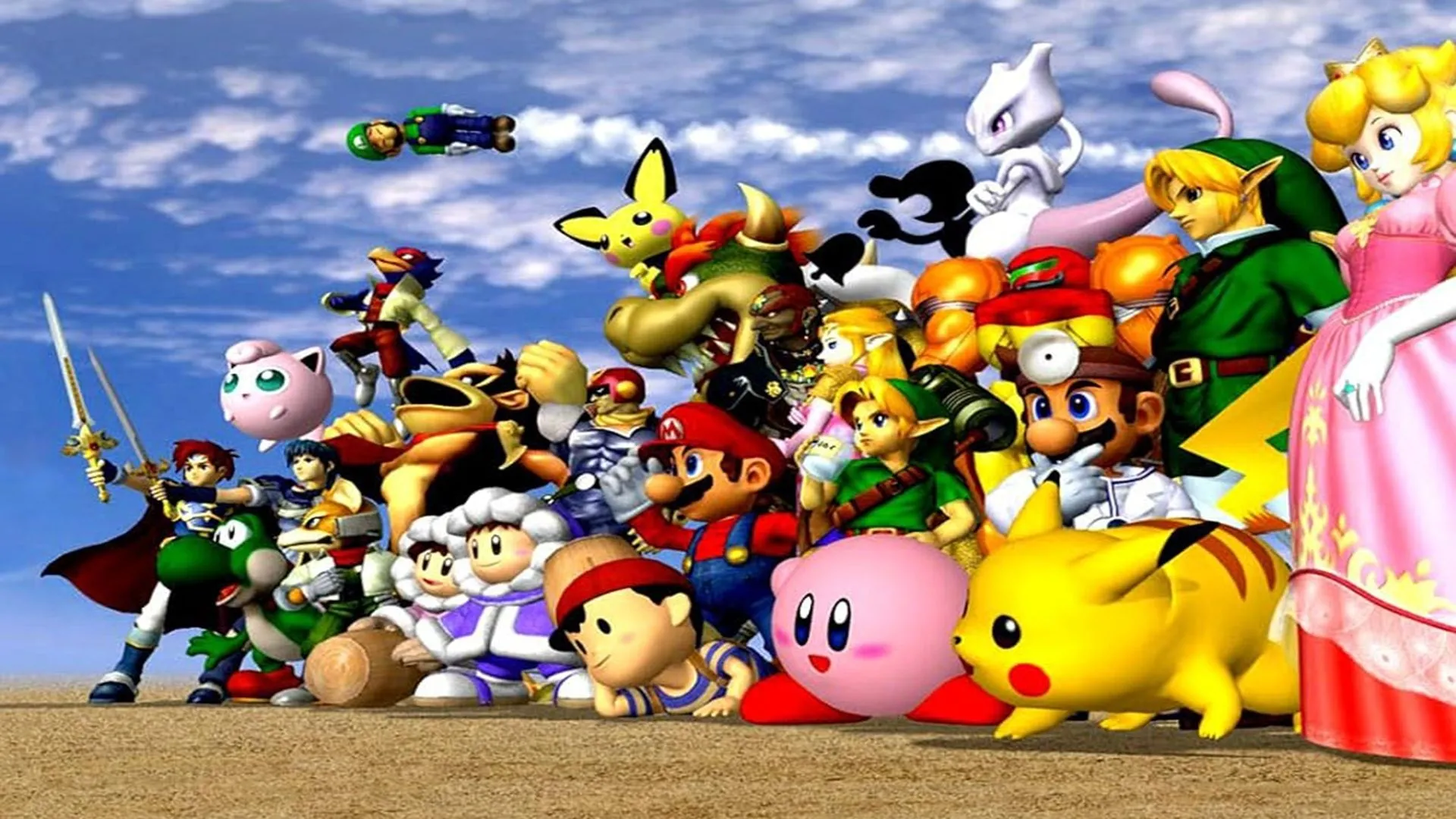 Các nhân vật biểu tượng trong game đối kháng Super Smash Bros. Melee trên GameCube.