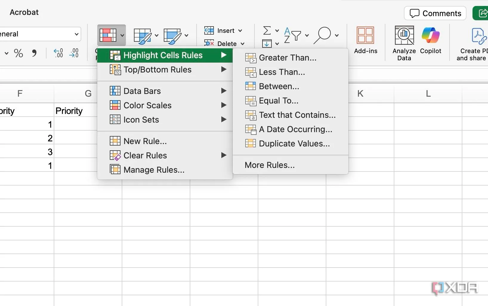 Cách tạo quy tắc định dạng có điều kiện theo trạng thái công việc trong Excel