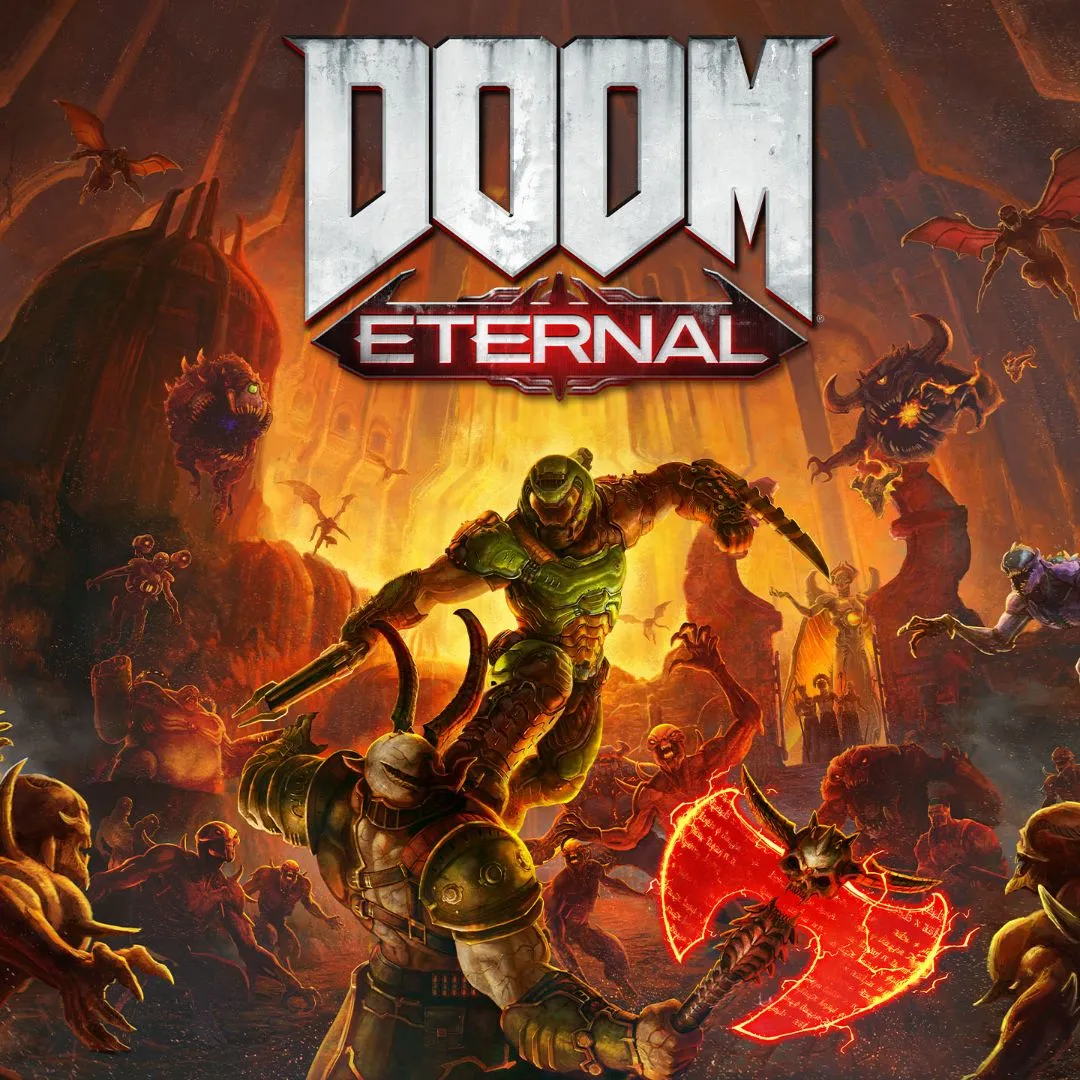 Cận cảnh Doom Slayer thực hiện Glory Kill trong Doom Eternal, cơ chế gameplay định hình dòng game.