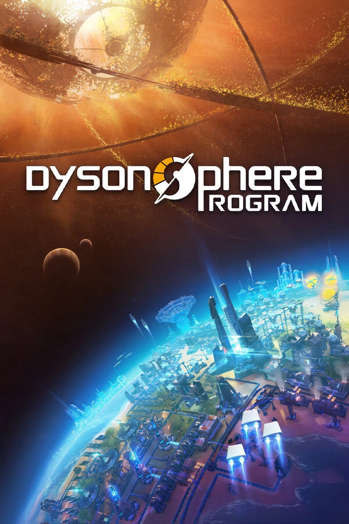 Cận cảnh một phần công trình Dyson Sphere trong game Dyson Sphere Program