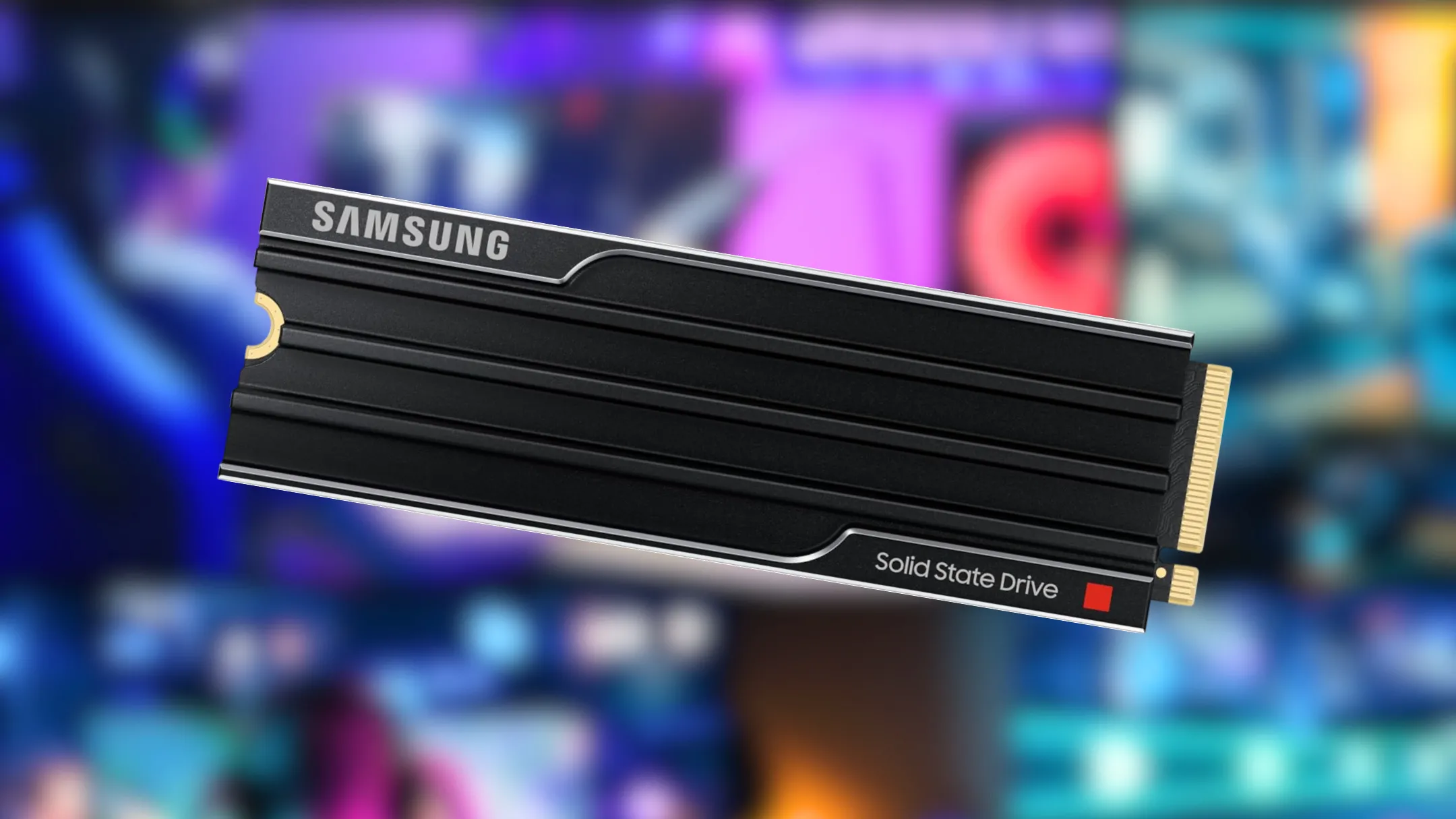 Cận cảnh SSD Samsung 9100 PRO 1TB với tản nhiệt được thiết kế chuyên nghiệp
