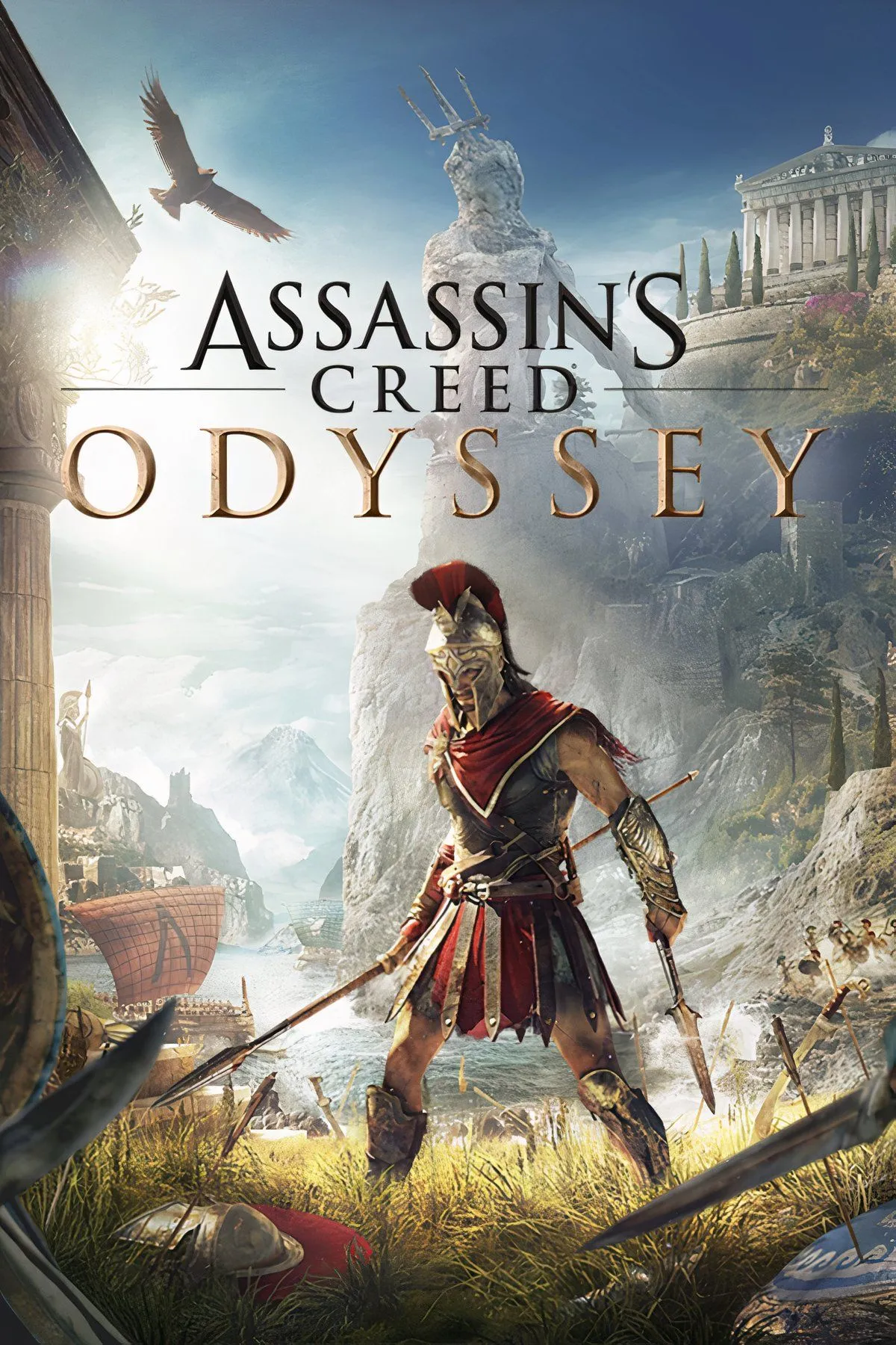 Cảnh chiến đấu hải quân thời Hy Lạp cổ đại với những chiến thuyền lớn trong Assassin's Creed Odyssey