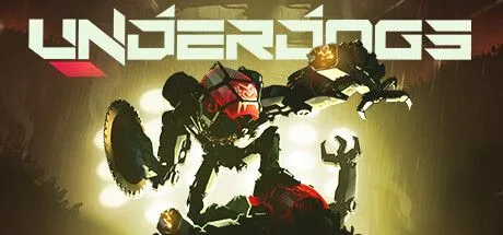 Cảnh chiến đấu trong game Underdogs, thể hiện các cỗ máy mecha trong môi trường cyberpunk