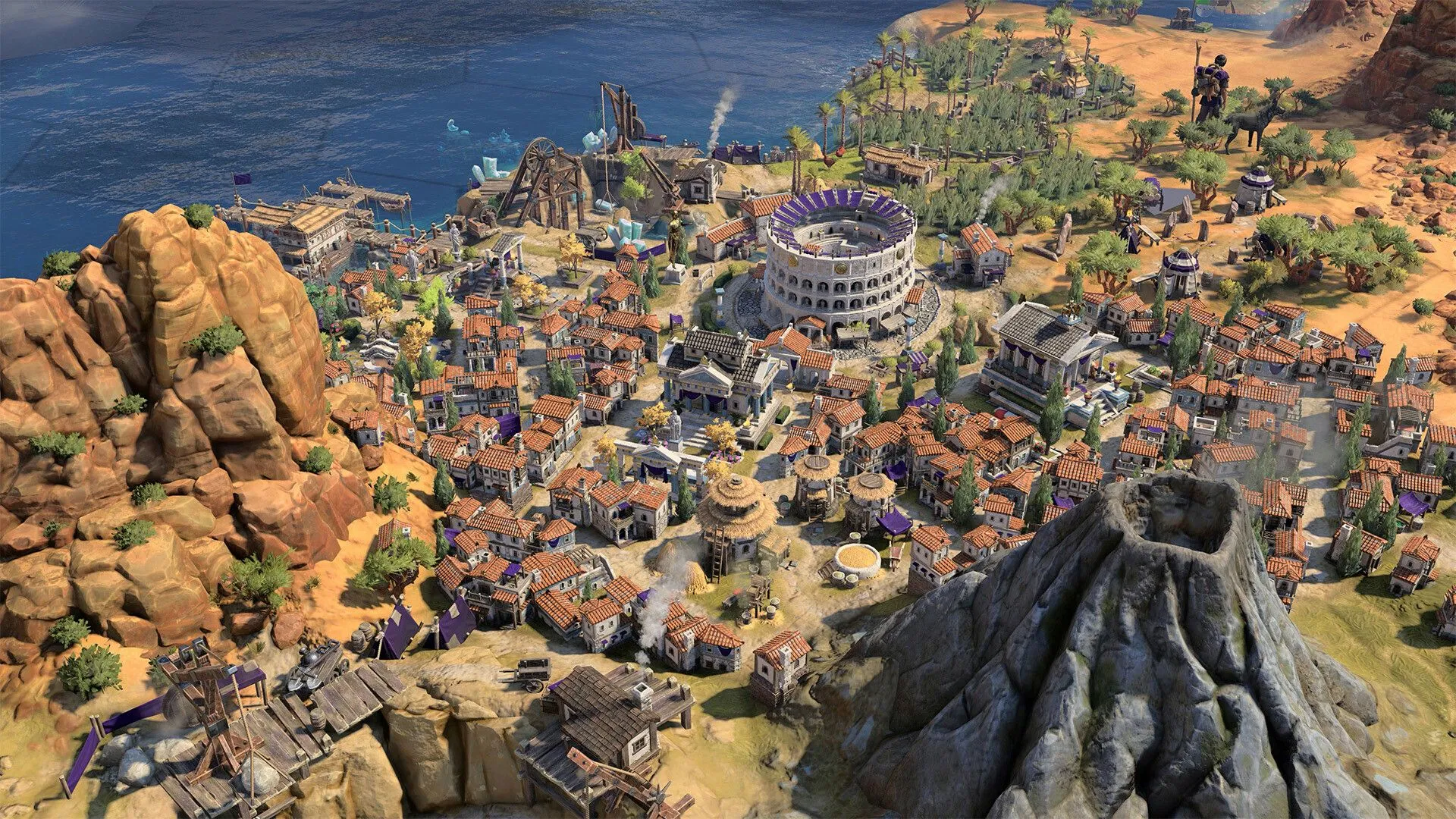 Cảnh chiến tranh trong Sid Meier's Civilization VII, quân đội trung cổ giao chiến